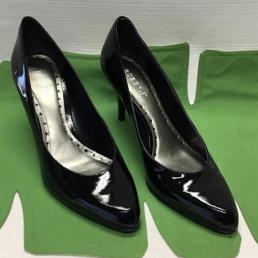 BCBGirls Nice Black Patent Leather Heels - Picture 1 of 6
